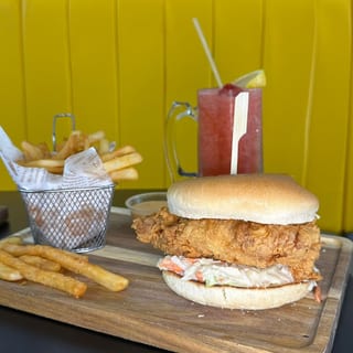 Chicken Burger with Fries