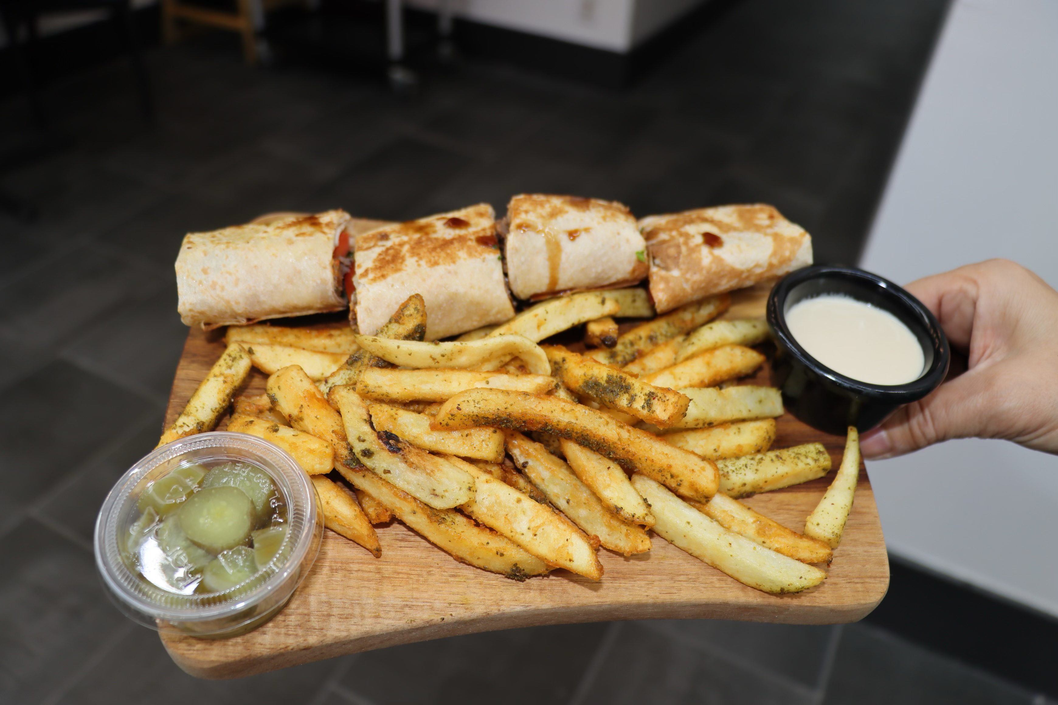 Shish Kabob Sandwich Combo.