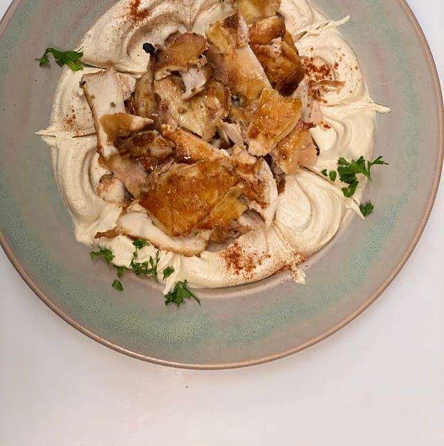 Hummus with Shawarma.