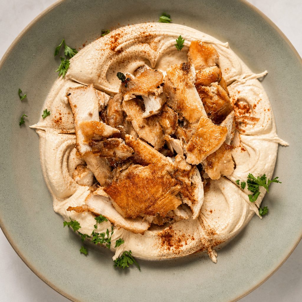 Hummus with Shawarma.
