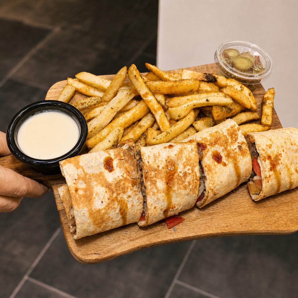 Chicken Shawarma Sandwich Combo.