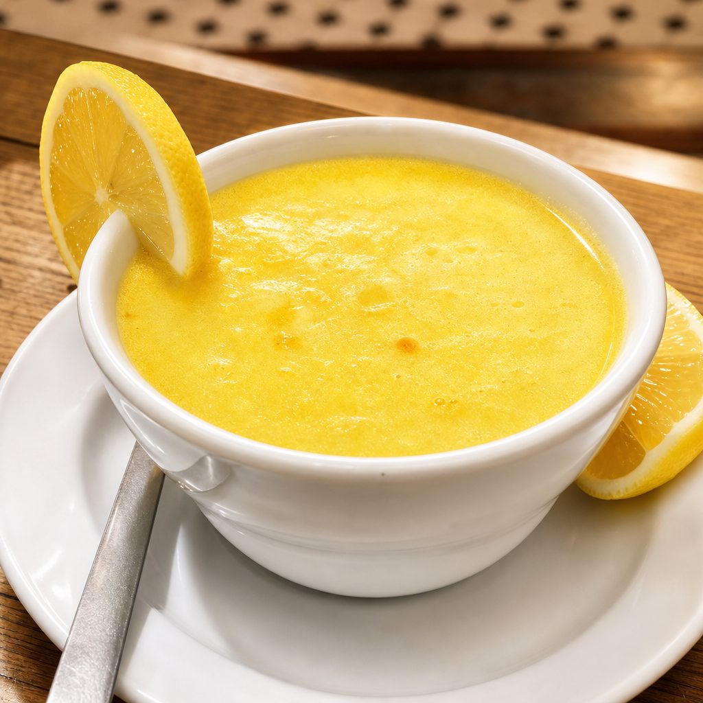 Chicken Lemon Rice Soup.